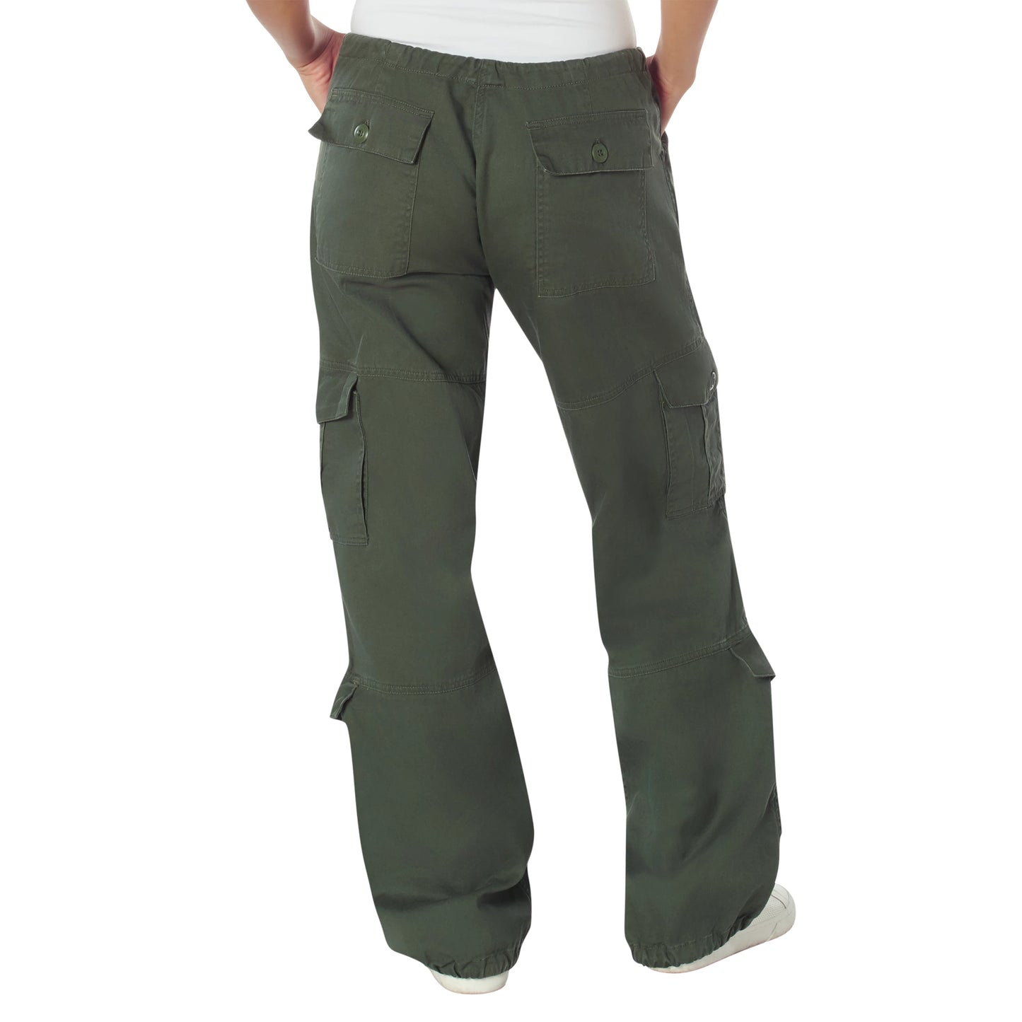 Vintage Womans Paratrooper Pants: Olive Drab