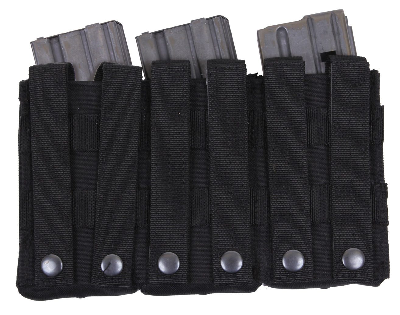 Modular Open Top Triple Mag Pouch: Black