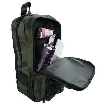 Tactical Traveler Sling Bag: Midnight Woodland