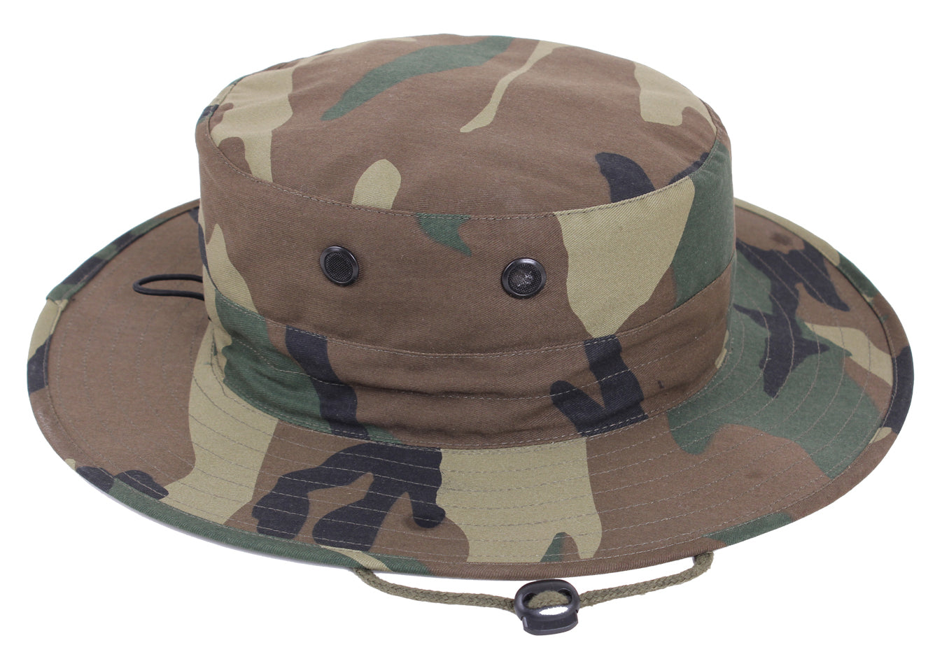 Adjustable Boonie Hat: Woodland Camo