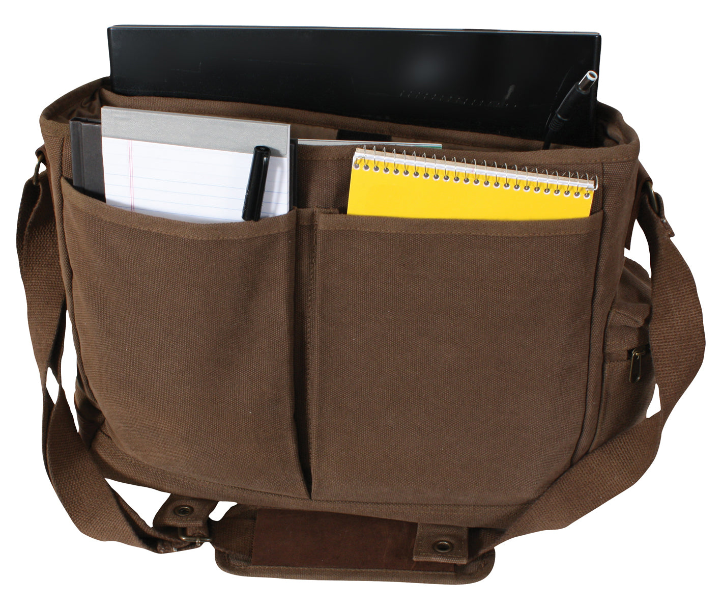 Vintage Pathfinder Laptop Bag: Earth Brown