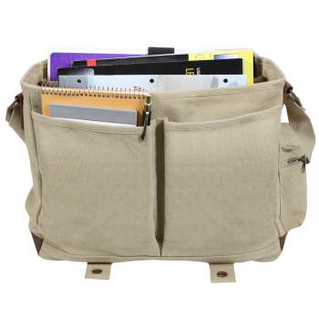 Vintage Pathfinder Laptop Bag: Khaki