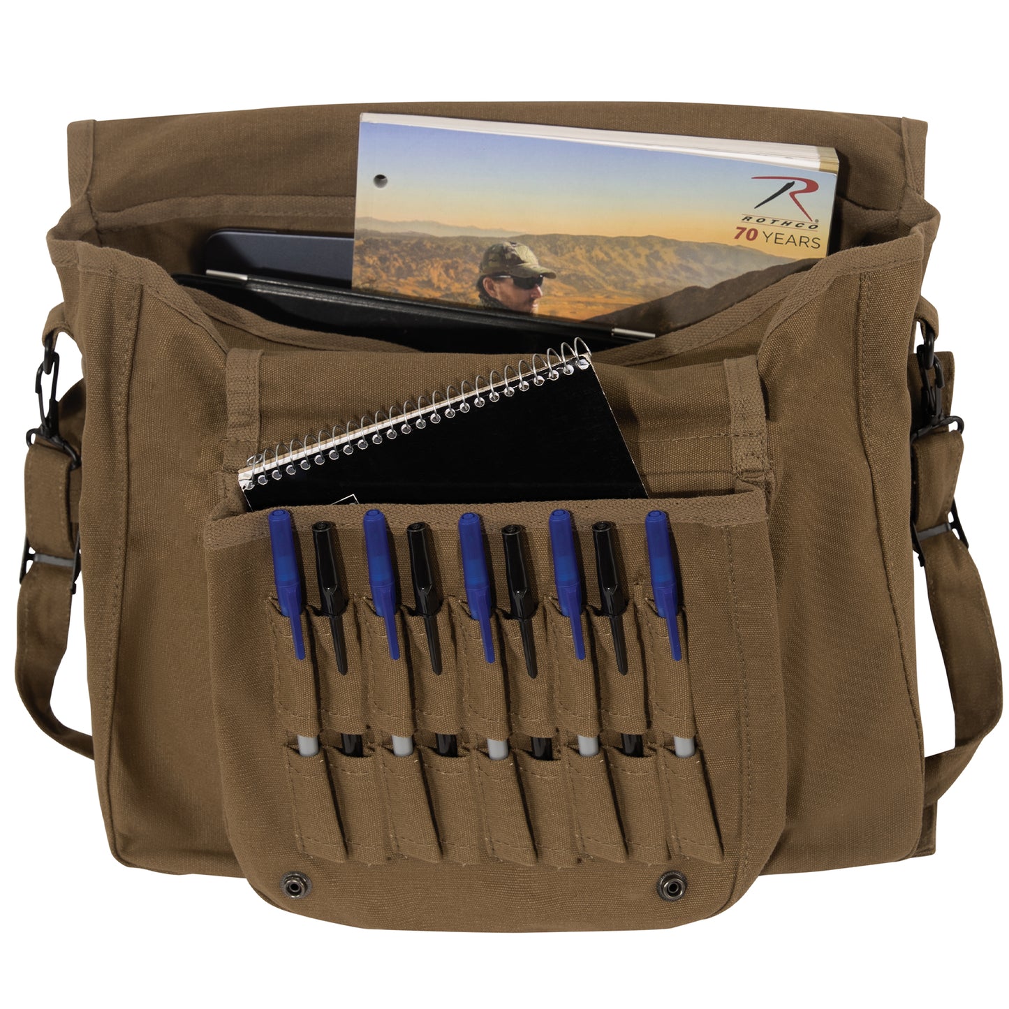 Vintage Canvas Paratrooper Bag: Brown