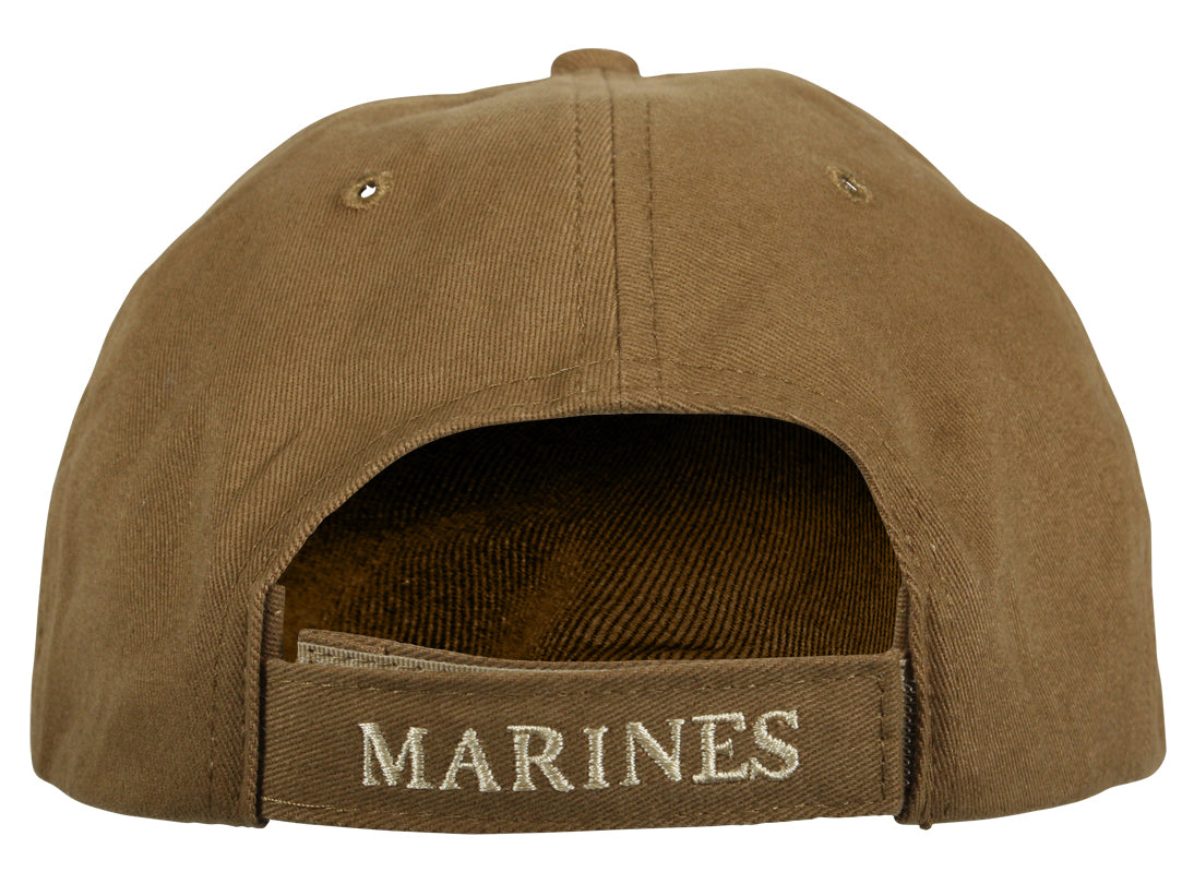 Deluxe Eagle, Globe & Anchor Low Profile Cap: Coyote Brown