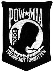 military and police store: military and police store: military patch: pow/mia (black 4')