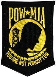 military and police store: military and police store: military patch: pow/mia (yellow 3')