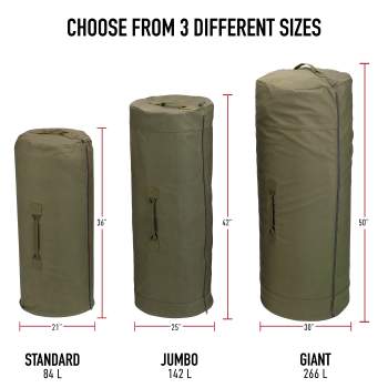 Duffle Bags-Side Zip Olive Drab