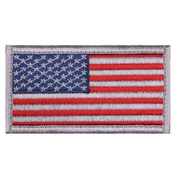military and police store: military and police store: american flag patch: subdued/normal hook back