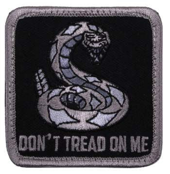 military and police store: military and police store: morale patch: dont tread on me/black