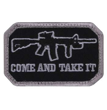 military and police store: military and police store: morale patch: come and take it/black