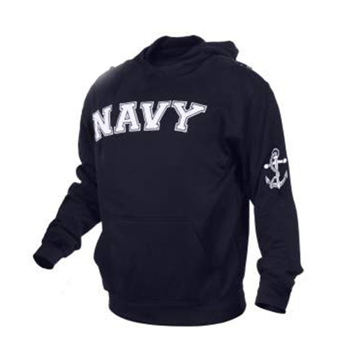 military and police store: military and police store: navy embroidered hoodie