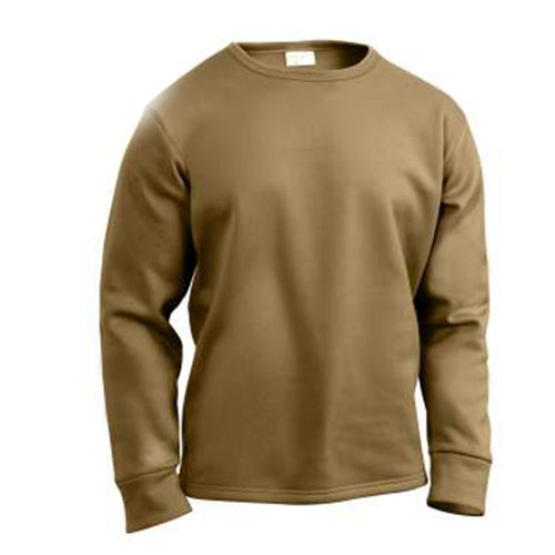 military and police store: military and police store: extreme cold weather crew neck top-coyote brown