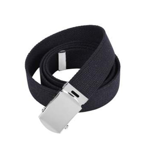 military and police store: military and police store: web belt: black with chrome buckle