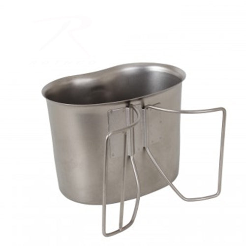 military and police store: military and police store: canteens: g.i. type stainless steal canteen cup