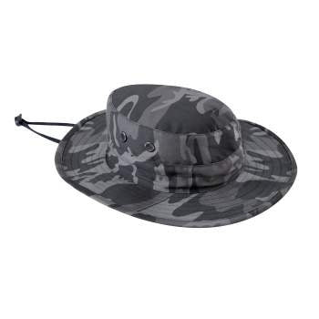 military and police store: military and police store: adjustable boonie hat: black camo