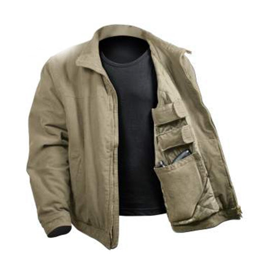military and police store: military and police store: 3 season concealed carry jacket: khaki