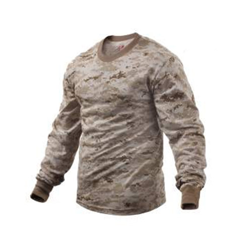 military and police store: military and police store: long sleeve tee: desert digital