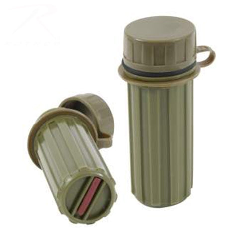 military and police store: military and police store: survival: olive drab plastic matchbox