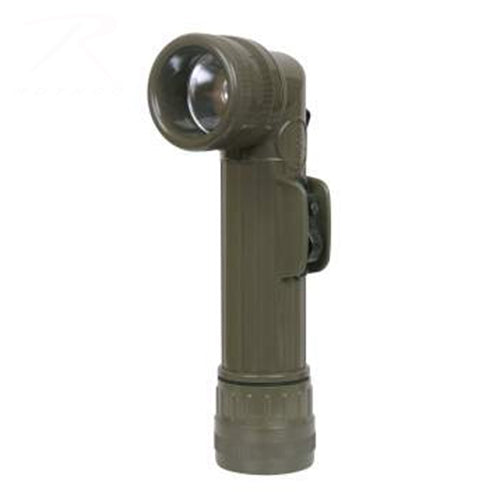 military and police store: military and police store: flashlights: genuine g.i. angle light: olive drab