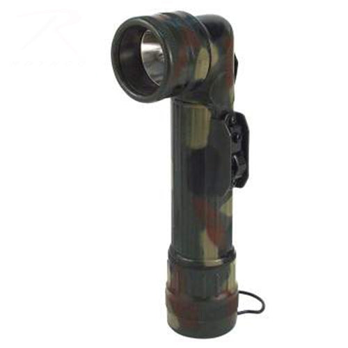 military and police store: military and police store: flashlights: g.i. type angle head: woodland camo