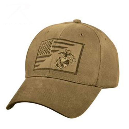 military and police store: military and police store: deluxe low profile coyote usmc flag cap