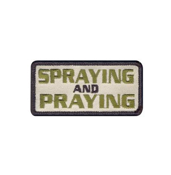 military and police store: military and police store: morale patch: spraying and praying