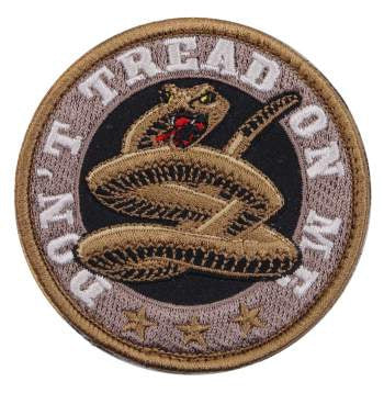 military and police store: military and police store: morale patch: dont tread on me/round