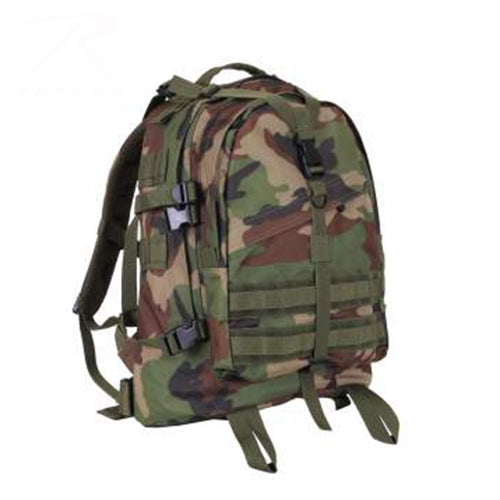military and police store: military and police store: large transport pack: woodland camo