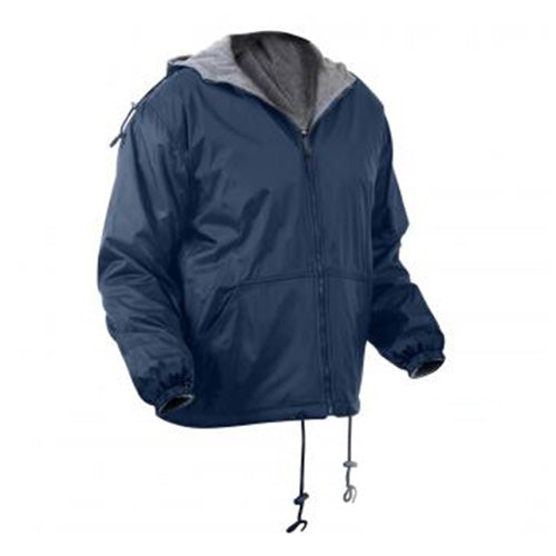 military and police store: military and police store: reversible fleece lined waterproof jacket: navy blue