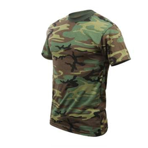 military and police store: military and police store: camo tee-woodland
