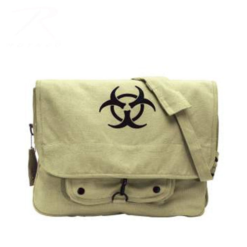 military and police store: military and police store: vintage 'bio hazard' paratrooper bag: khaki