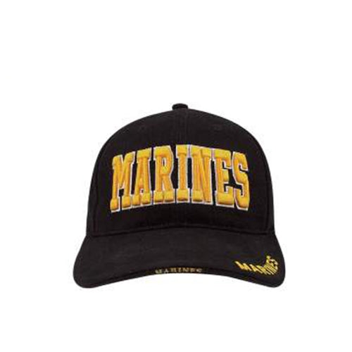 military and police store: military and police store: deluxe usmc: black with yellow text