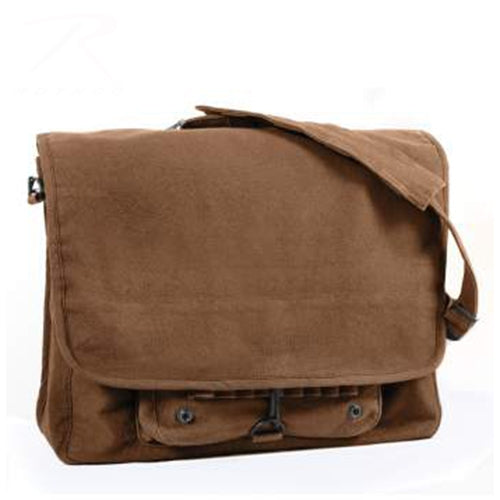 military and police store: military and police store: vintage canvas paratrooper bag: brown