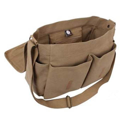 military and police store: military and police store: vintage classic messenger bag: coyote brown