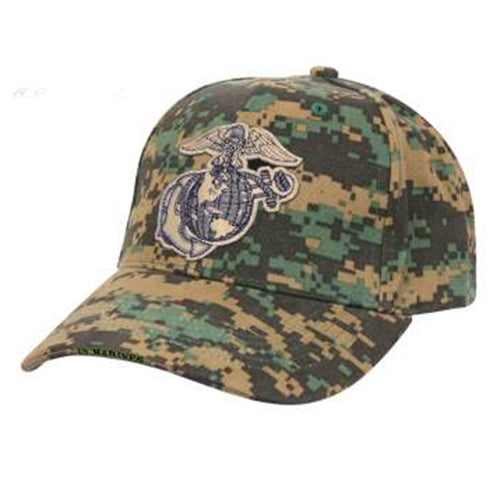 military and police store: military and police store: deluxe eagle, globe & anchor low profile cap: woodland digital