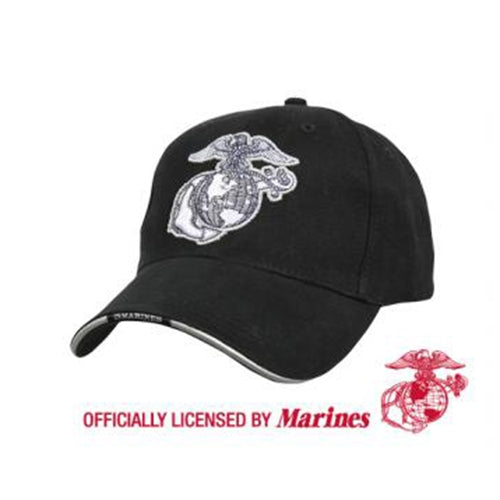 military and police store: military and police store: deluxe eagle, globe & anchor low profile cap: black