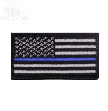 military and police store: military and police store: thin blue line flag patch