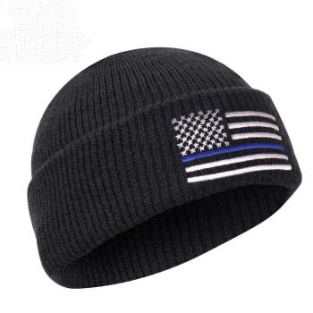 military and police store: military and police store: blue line watch cap