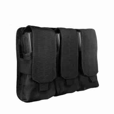 military and police store: military and police store: modular universal closed triple mag pouch: black