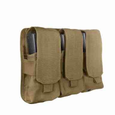 military and police store: military and police store: modular universal closed triple mag pouch: coyote