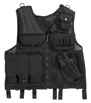 military and police store: military and police store: tactical vest: quick draw black
