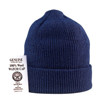 military and police store: military and police store: genuine wool watch cap-navy blue