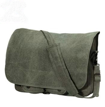 military and police store: military and police store: vintage canvas paratrooper bag: olive drab