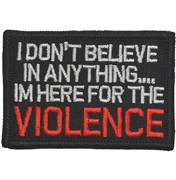 military and police store: military and police store: morale patch: here for the violence