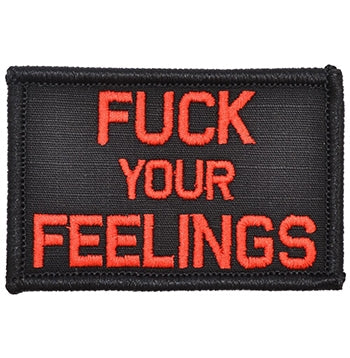 military and police store: military and police store: morale patch: fuck your feelings blk/red