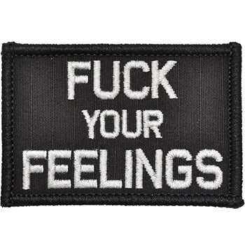 military and police store: military and police store: morale patch: fuck your feelings blk/white