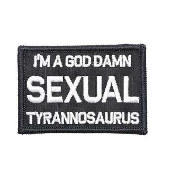 military and police store: military and police store: morale patch: sexual tyannosaurus
