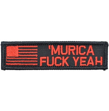 military and police store: military and police store: morale patch: 'merica blk/red