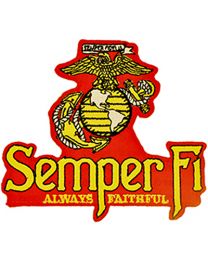 Military Patch: USMC Red Semper Fi EGA