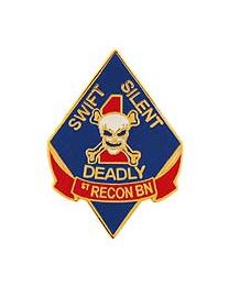 Military Pin: USMC 1st Recon